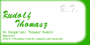 rudolf thomasz business card